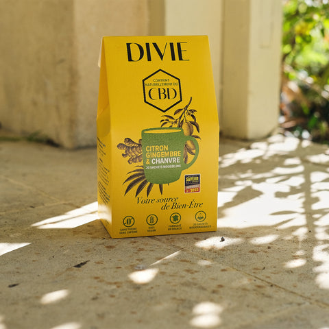 Infusion chanvre citron gingembre DIVIE