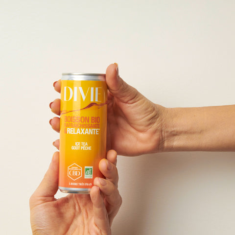 Boisson rafraîchissante ice tea pêche  DIVIE