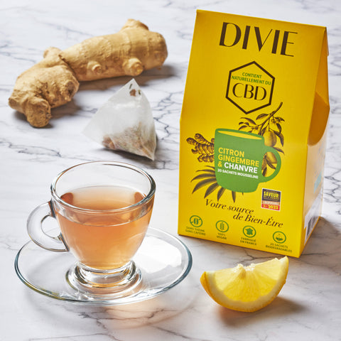 Infusion chanvre citron gingembre DIVIE