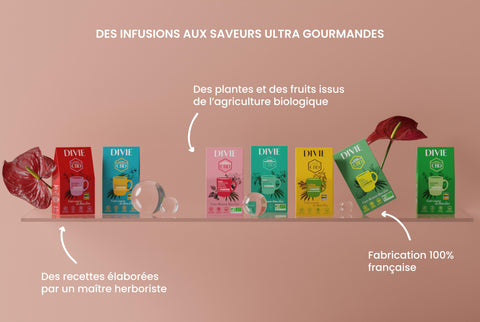 Des infusions au Chanvre Divie, française, bio et savoureuse