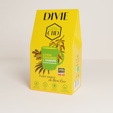 Infusion chanvre citron gingembre DIVIE