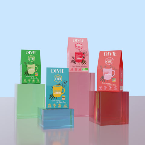 Pack L'instant Tranquille Divie - Rooïbos vert, Honeybush, Hibiscus Fruit Rouges, Rooïbos Rouge