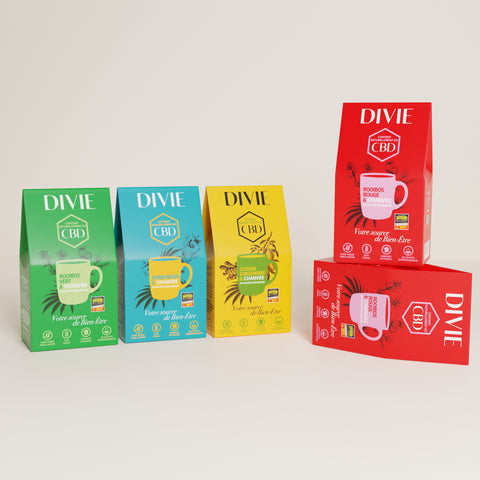 Offre DIVIE Pack bien-être 5 infusions au chanvre pour 4